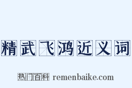 精武飞鸿近义词是什么意思的图片